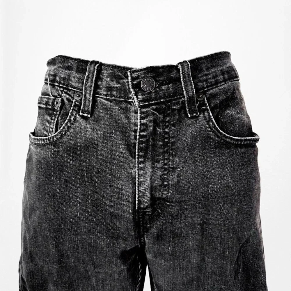 Vintage Y2K 90s Men's Dark Gray Slim Fit Skinny Denim Levi Jeans Size 32